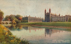 Kings College Chapel und Clare College, Cambridge, ca. 1935 von Unbekannt