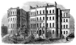 Kings College Hospital, Portugal Street, Lincolns Inn, London, ca. 1860er