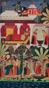 Krishna und die Gopis beim Frühlingsfest von Unbekannt