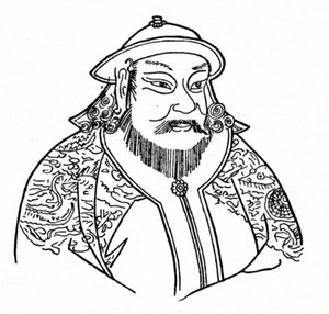 Kublai Khan, 1215-1294, des Mongolischen Reiches und Gründer der Yuan-Dynastie, 1912