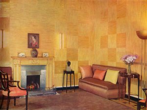 Wohnzimmer von Lady Leucha Warner, dekoriert von Ronald Fleming, 1933
