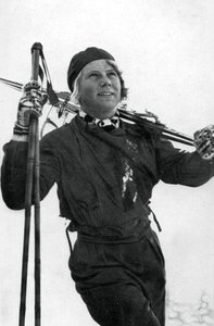 Laila Schou-Nilsen, norwegische Skifahrerin, Olympische Winterspiele, Garmisch-Partenkirchen, Deutschland, 1936 von Unbekannt