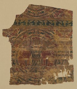 Lampas mit Löwenstrangler, von einer Dalmatik des Heiligen Bernhard Calvo, 1200-1243