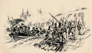 Landung von Sir Ralph Abercromby und britischen Truppen in Alexandria, 1801, 1884 von Unbekannt