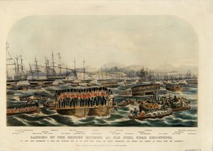 Landung der britischen Division am Alten Fort, in der Nähe von Sewastopol, 1854 von Unbekannt