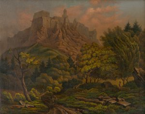 Landschaft mit Schloss von Unbekannt