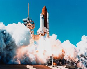 Start des Space Shuttle Columbia vom Kennedy Space Center, Florida, USA, 4. April 1997 von Unbekannt