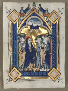 Blatt aus einem Psalter: Die Himmelfahrt, um 1260 von Unbekannt