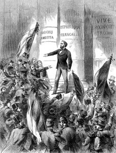 Leon Gambetta proklamiert die Republik Frankreich, 4. September 1870