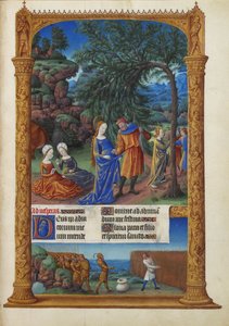 Les Très Riches Heures des Herzogs von Berry, Folio 57r - Die Flucht nach Ägypten