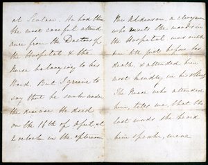 Brief von Florence Nightingale, Mai 1856