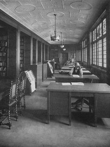 Bibliothek und Redaktionsraum, The Evening News Building, Detroit, Michigan, 1924
