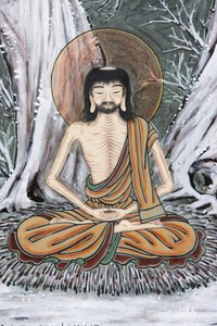 Leben Buddhas: Der junge Asket praktizierte sechs Jahre extreme Selbstkasteiung in der Hoffnung, die Wahrheit zu entdecken, Seoul, Südkorea