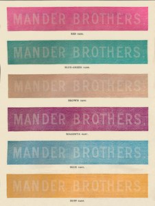 Linotype-Übung - Mander Brothers Werbung, 1910 von Unbekannt