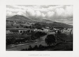 Llangollen und Schloss, Denbighshire, Nordwales, 1896