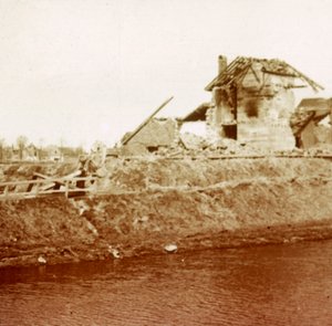 Haus des Schleusenwärters, Nieuwpoort, Flandern, Belgien, um 1914-1918