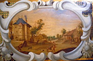 Loire Atlantique Nr. 042 - Schloss Haute Goulaine - Bemaltes Holz