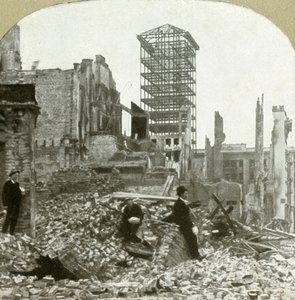 Blick nach Süden, Ecke Sutter und Stockton, 1906