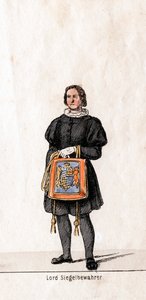 Lord Siegelbewahrer, Kostümdesign für Shakespeares Stück, Heinrich VIII., 19. Jahrhundert von Unbekannt