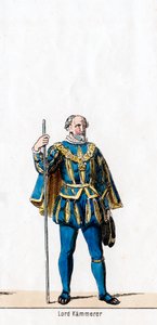 Lord Schatzmeister, Kostümentwurf für Shakespeares Stück, Heinrich VIII von Unbekannt