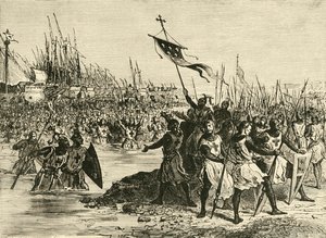 Ludwig IX. Landung in Ägypten, 1249, 1890 von Unbekannt
