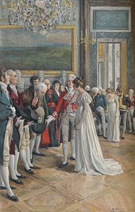 Madame Bonaparte empfängt Botschafter in den Tuilerien, 1896