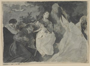 Madonna mit Kind und Heiligen, 1700er von Unbekannt
