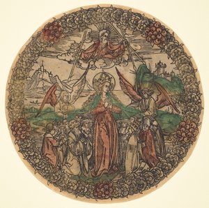 Madonna in einem Rosenkranz, 1490-1500