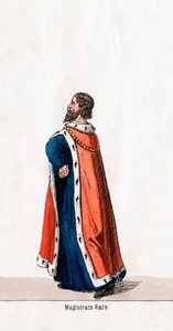 Magistrat, Kostümentwurf für Shakespeares Stück, Heinrich VIII, 19. Jahrhundert von Unbekannt