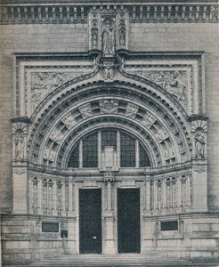 Haupteingang, Victoria and Albert Museum, mit Skulptur von Alfred Drury von Unbekannt