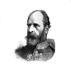 Generalmajor Sir E. B. Hamley, Kommandeur der zweiten Division, ca. 1882