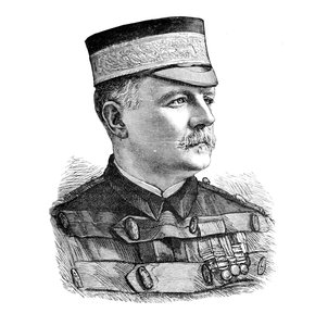 Generalmajor Sir Herbert Macpherson, Kommandeur des indischen Kontingents, ca. 1882