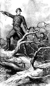 Major Theodore Winthrop in Big Bethel, Virginia, 1861, um 1880 von Unbekannt