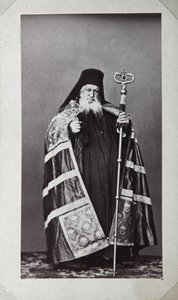 Makarios, Erzbischof des St. Panteleimon-Klosters auf dem Berg Athos, Griechenland, 1870er von Unbekannt