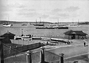 Man o War Stairs und Farm Cove, um 1900 von Unbekannt