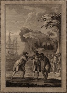 Mann verkauft eine Sklavin, 1775 von Unbekannt