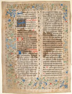 Manuskriptblatt aus einem Messbuch, Französisch von Unbekannt