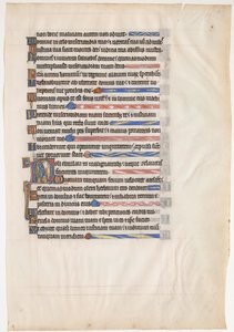 Manuskriptblatt aus einem königlichen Psalter, britisch, 13. Jahrhundert