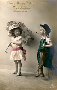 Herzlichen Glückwunsch, Geburtstagskarte, ca. 1900-1929