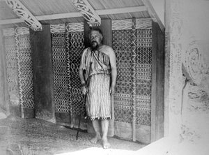 Maori-Gemeinschaftshütte, Neuseeland, 1899 von Unbekannt