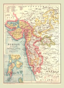 Karte von Bombay, Berar und einem Teil Zentralindiens von Unbekannt