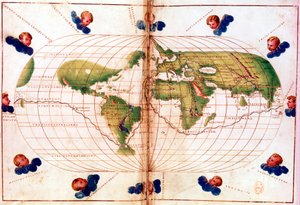 Karte von Magellans Weltumsegelung, 1519-1521