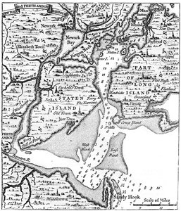 Karte von New York um die Mitte des 18. Jahrhunderts, um 1880 von Unbekannt