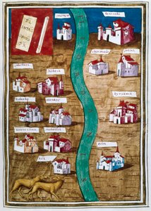 Karte von Palästina (Miniatur)