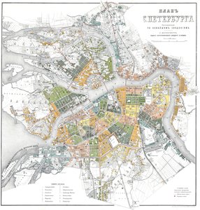 Karte von Petersburg von Unbekannt