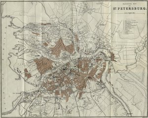 Karte von Petersburg, 1893