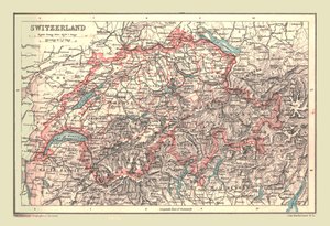 Karte der Schweiz, 1902 von Unbekannt