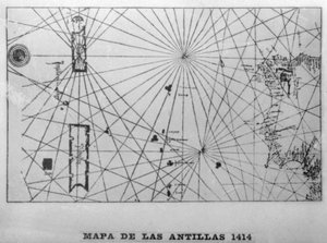 Karte der Antillen, 1414 1919 von Unbekannt