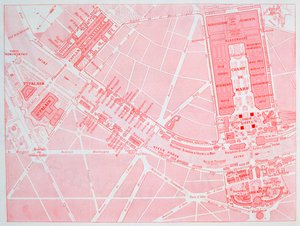 Karte der Pariser Weltausstellung, 1900 von Unbekannt
