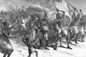 Marsch der Ashantee-Krieger, um 1880
